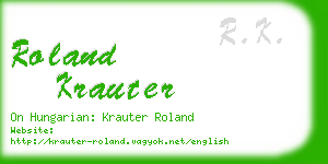 roland krauter business card